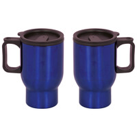 Engraved 16 oz Stainless Steel Travel Mug with Handle