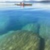 Underwater scene Lake Tahoe Kayakers